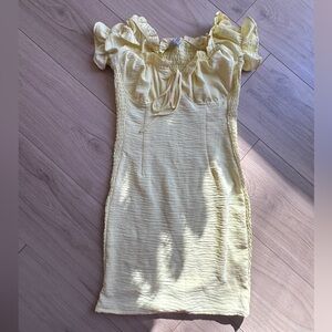 Yellow mini dress